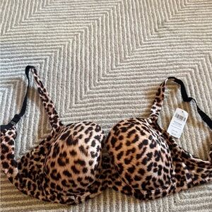 NWT Sonoma Leopard Print Bra - Black and Brown